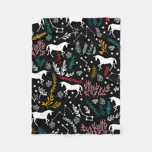 Niedliche Unicorn-Decke Fleecedecke (Vorderseite)
