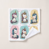Niedliche Unicorn Doodles Waschlappen (Waschlappen)
