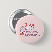 Niedliche Unicorn-Furz Button (Vorne & Hinten)