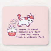 Niedliche Unicorn-Furz Mousepad (Vorne)