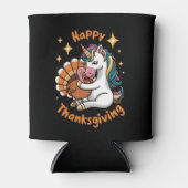 Niedliche Unicorn Hugs Türkei glückliche Thanksgiv Dosenkühler (Vorderseite)