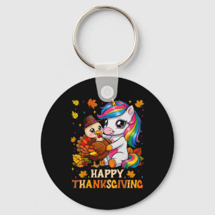 Niedliche Unicorn Hugs Türkei glückliche Thanksgiv Schlüsselanhänger