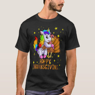 Niedliche Unicorn Hugs Türkei glückliche Thanksgiv T-Shirt