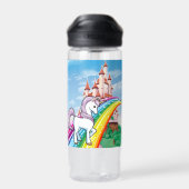 Niedliche UNICORN Personalize Girl's Name Trinkflasche (Rückseite)
