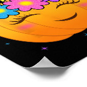 Niedliche Unicorn Pumpkin Girls Kinder Spaß Hallow Poster (Ecke)