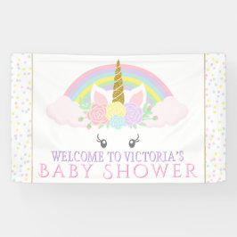 Niedliche Unicorn Rainbow Baby Shower Banner