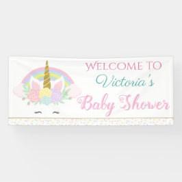 Niedliche Unicorn Rainbow Baby Shower Banner
