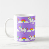 Niedliche Unicorn-und Regenbogen-Tasse Kaffeetasse (Links)
