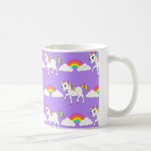 Niedliche Unicorn-und Regenbogen-Tasse Kaffeetasse
