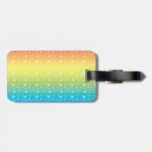 Niedliche Unicornregenbogenherzen Gepäckanhänger (Rückseite horizontal)
