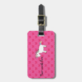 Niedliche Unicornrosaschmetterlinge Gepäckanhänger (Vorderseite vertikal)
