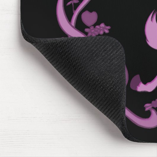 Niedliche Unicorns-Herz-Blumen 3 Mousepad (Ecke)