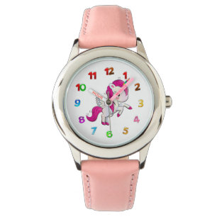 Niedliche Unicornuhr für Kinder Armbanduhr