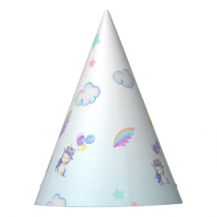 niedliche Unicoron Ballon Regenbogen Geburtstagspa Partyhütchen