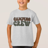 Niedliche Unisex-Kinder Camping Crew Wortart T-Shirt (Vorderseite)