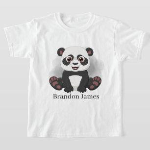 niedliche Unisex-Kinder tragen den Namen Panda T-Shirt