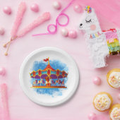 niedliche unisex Kinderkarusselle mit Text Pappteller (Party)