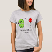 Niedliche unmögliche Liebe Cactus und Balloon T-Shirt (Vorderseite)