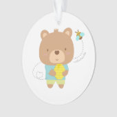 Niedliche unterhaltende Paar-männlicher Bär und Ornament (Vorderseite)