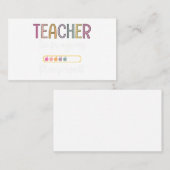 Niedliche Unterstützung der kleinen Hände bei der  Visitenkarte (Vorne/Hinten)