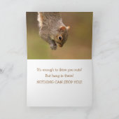 Niedliche Unterstützung für Eichhörnchenkrebs Karte (Innenseite)