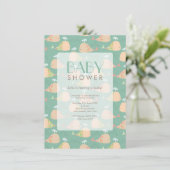 Niedliche Unterwasser-Babydusche Einladung (Stehend Vorderseite)