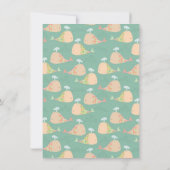 Niedliche Unterwasser-Babydusche Einladung (Rückseite)