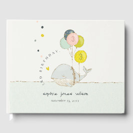 Niedliche Unterwasserballon Herzwale Kindergeburts Gästebuch