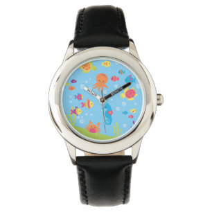 Niedliche Unterwasserkreaturen Armbanduhr