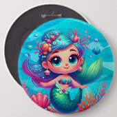 Niedliche Unterwassermedaille Button (Vorne & Hinten)