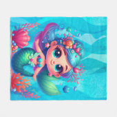 Niedliche Unterwassermedaille Fleecedecke (Vorderseite (Horizontal))