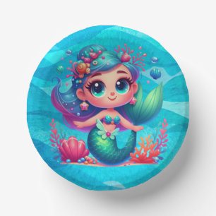 Niedliche Unterwassermedaille Pappteller