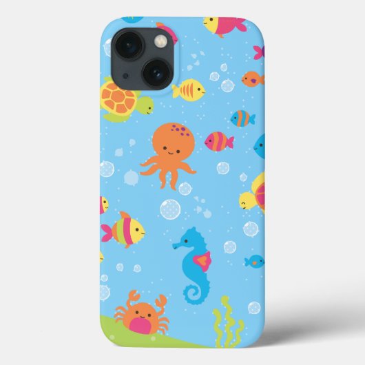 Niedliche Unterwasserwelt Case-Mate iPhone Hülle (Rückseite)