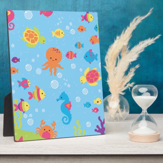 Niedliche Unterwasserwelt Fotoplatte (Seite)