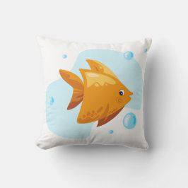 Niedliche Unterwasserwelt. Meeresleben. Fisch Kissen