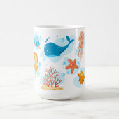 Niedliche Unterwasserwelt. Meeresleben Kaffeetasse (Mittel)