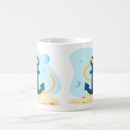 Niedliche Unterwasserwelt. Meeresleben. Nautic Anc Kaffeetasse (Mittel)