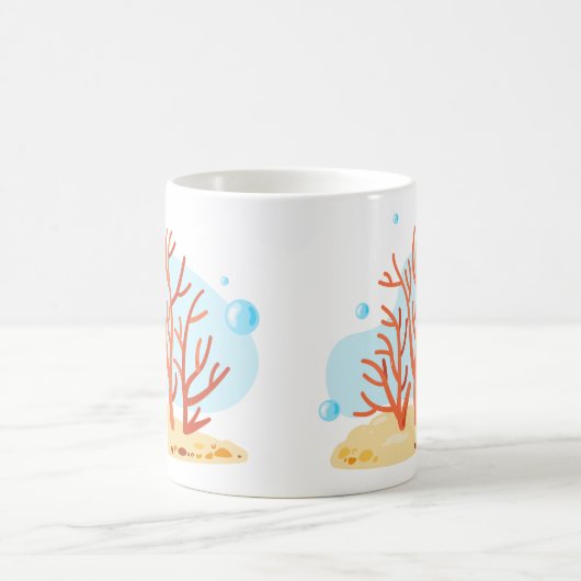 Niedliche Unterwasserwelt. Meeresleben. Riff Kaffeetasse (Mittel)