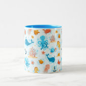 Niedliche Unterwasserwelt. Meeresleben. Unterhalb  Zweifarbige Tasse (Mittel)