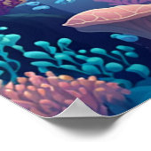 Niedliche Unterwasserwelt Poster (Ecke)