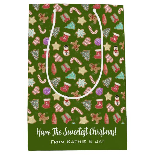 Niedliche Urlaubscookies Mittlere Geschenktüte (Vorderseite)