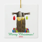 Niedliche Urlaubssaison - Illustration Keramikornament (Rückseite)