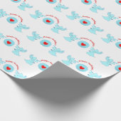 Niedliche Urlaubssanken Geschenkpapier (Ecke)