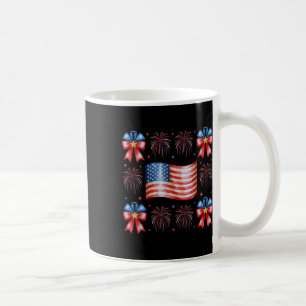 Niedliche US-Flagge Feuerwerk Bows Patriotic 4. Ju Kaffeetasse