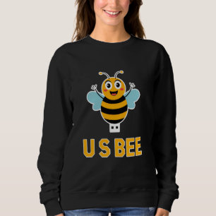 Niedliche USB Bee USB Stick Computer Nerd Technolo Sweatshirt