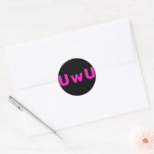Niedliche UWU Custom Round Stickers (Umschlag)