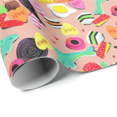 Niedliche Valentine, du bist so süß-pinkfarbene Sü Geschenkpapier (Rolleneckpunkt)