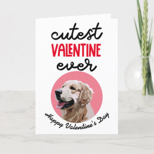 Niedliche Valentine je von Ihrem Goldenen Retrieve Feiertagskarte