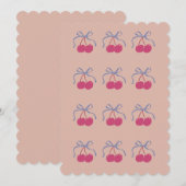 Niedliche Valentine, Kirschbildergrusskarte Feiertagskarte (Vorne/Hinten)