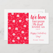 Niedliche Valentine Postkarte (Vorne/Hinten)